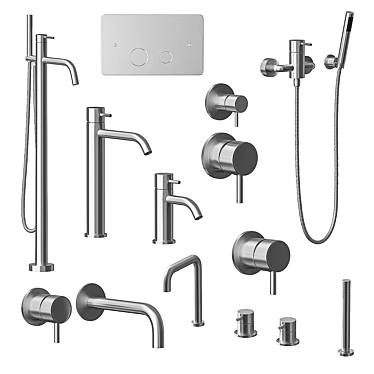 Cisal Xion Collection: Exquisite Faucets & Showers 3D model image 1 