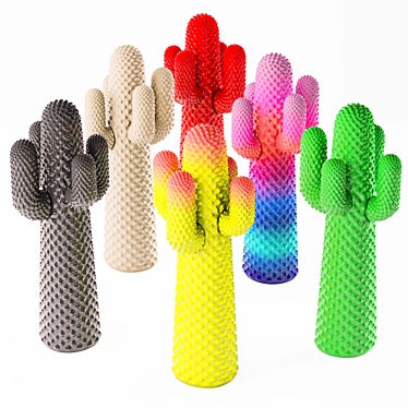 Artistic Cactus Coat Hanger by Gufram 3D model image 1 