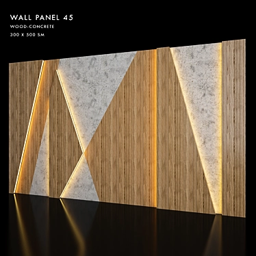 Elegant Wall Panel 45: 3D Max, FBX, Texture 3D model image 1 