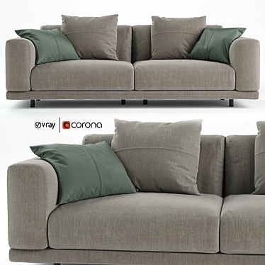 Elevate your space with Nevyll Sofa 3D model image 1 