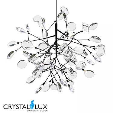 Crystal Lux Evita SP36 Black Pendant 3D model image 1 