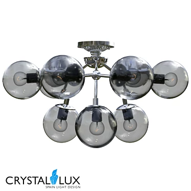 Crystal Lux MEDEA PL9 Chrome Pendant 3D model image 1 