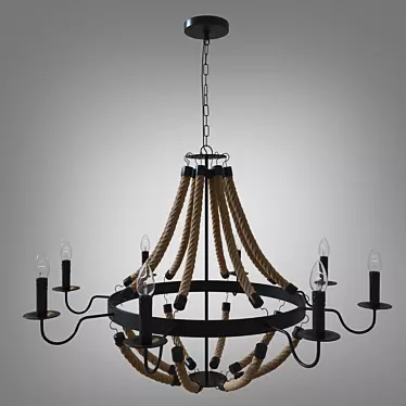 Elegant Marsiglia Hanging Chandelier - Illuminate Your Space 3D model image 1 