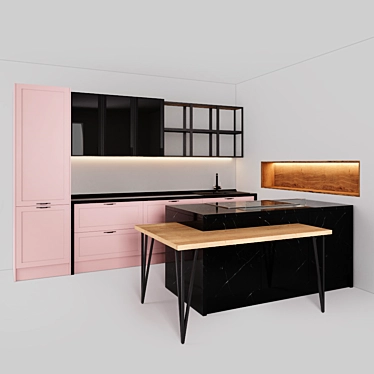 Lorena Flamingo Kitchen Collection 3D model image 1 