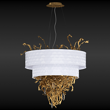 Golden Shadow Pendant Light 3D model image 1 