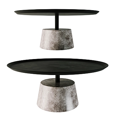 Industrial Concrete Coffee Table 3D model image 1 