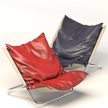 Stylish Cross Chair in Two Colors 3D model image 1 