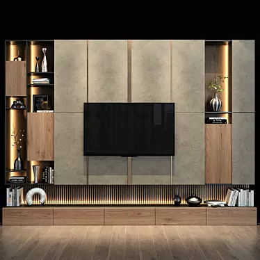  Stylish TV Shelf 088 3D model image 1 