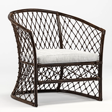 Tropical Bliss: Bahama Honey Rattan Ava Chair 3D model image 1 