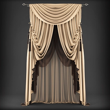 Polys 348253 Verts 353161 Curtain 3D model image 1 