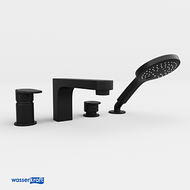 Elbe 7455 Black Bathtub Mixer 3D model image 1 