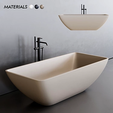 Luxury Quadra Freestanding Bathtub 3D model image 1 