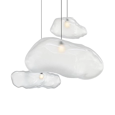 Elegance in Glass: Bocci Light Fixture 3D model image 1 