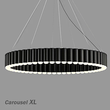 Sleek Gunmetal Carousel XL 3D model image 1 