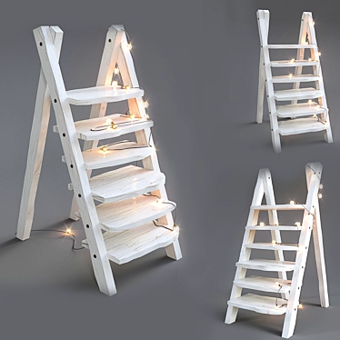 Elegant Garland Staircase 3D model image 1 