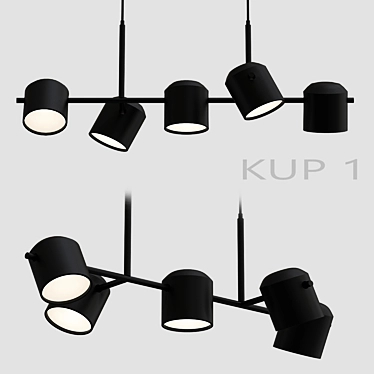 Elegant Suspension Lamp: KUP 3D model image 1 