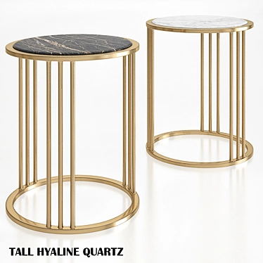 Elegant Tincani Quartz Side Table 3D model image 1 