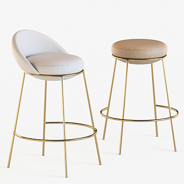 Modern Paula Rosales Nest Bar Stool 3D model image 1 