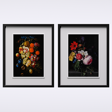 Floral Frame: Nature's Beauty 3D model image 1 