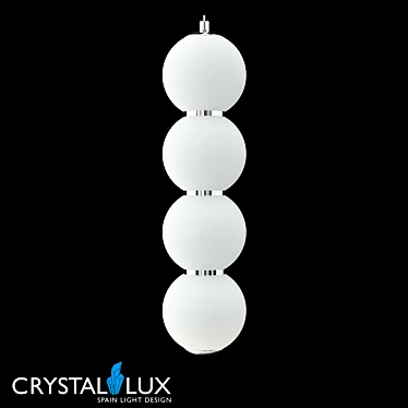 Desi SP4 Chrome/White Pendant 3D model image 1 