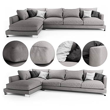 Lux Max Corner Sofa 3D model image 1 
