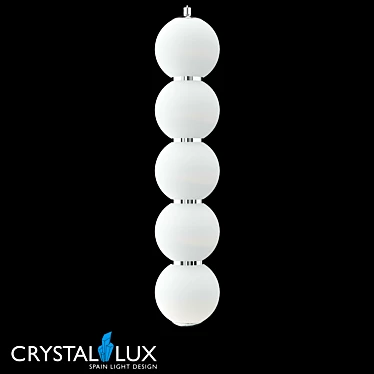 Crystal Lux DESI SP5 Chrome/White Pendant Light 3D model image 1 