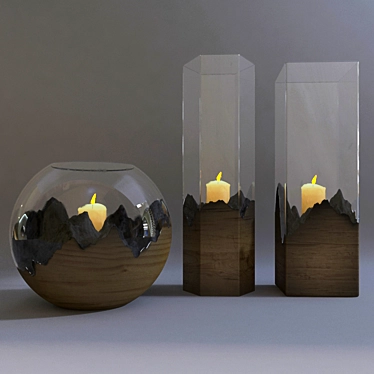 Sleek Flame: Modern Candle 3D model image 1 
