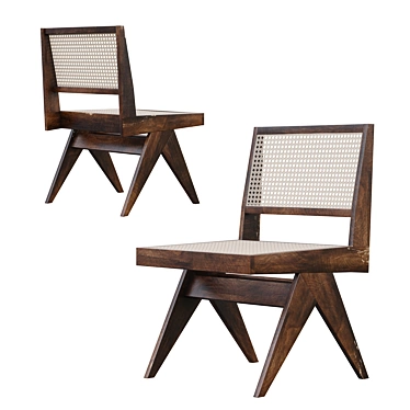 Vintage V Type Chair: Timeless Elegance 3D model image 1 