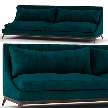 Galatea Classic Velvet Sofa 3D model image 1 