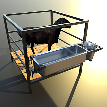Compact Ram Cage: Space-Saving Solution 3D model image 1 
