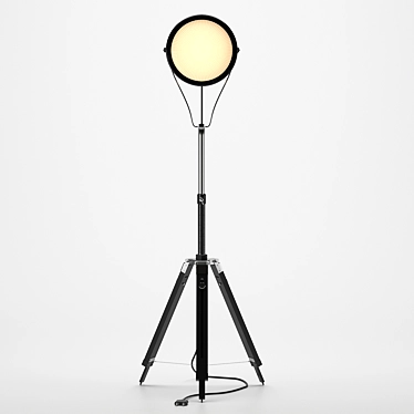 Title: PBR-Compatible Floor Lamp 3D model image 1 