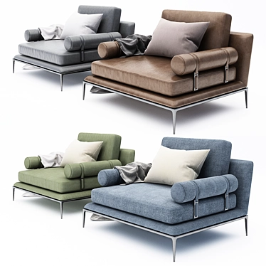 Modern Armchair Collection: 4 Styles & Various Colors 3D model image 1 
