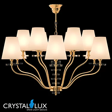 Armando SP6+6 Gold Crystal Lux Pendant 3D model image 1 