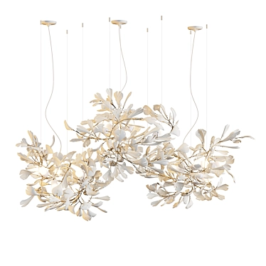 GINKGO C/117 Porcelain Chandelier 3D model image 1 