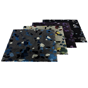 Geometric Tapestry: Long Nap Carpet 3D model image 1 