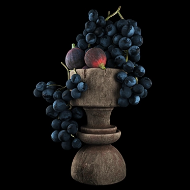 Gourmet Grape & Fig Delight 3D model image 1 