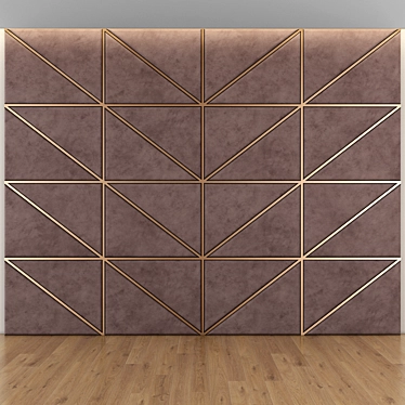 Elegant Wave Wall Decor 3D model image 1 