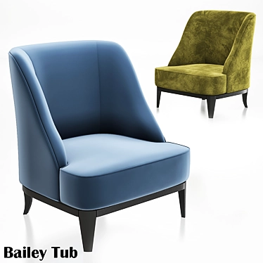 LuxDeco Bailey Tub Chair - Stylish Fabric Armchair 3D model image 1 