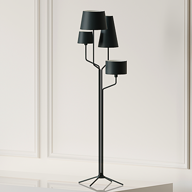 Elegant Tria Floor Lamp 3D model image 1 