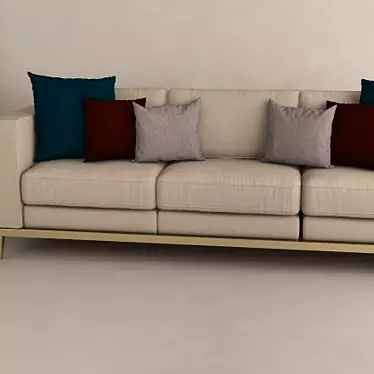 Modern Comfort Sofa 3D model image 1 