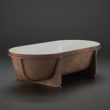 Controstampo Biobased Freestanding Bathtub 3D model image 1 