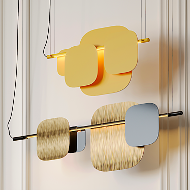 Modern Pendant Lights: Huilu L1195 and L2000 by Blond Belysning 3D model image 1 