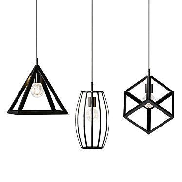 Creative Vintage Black Led Pendant Chandeliers