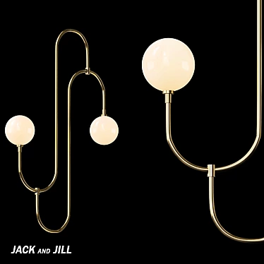 Jack and Jill LED Pendant 3D model image 1 