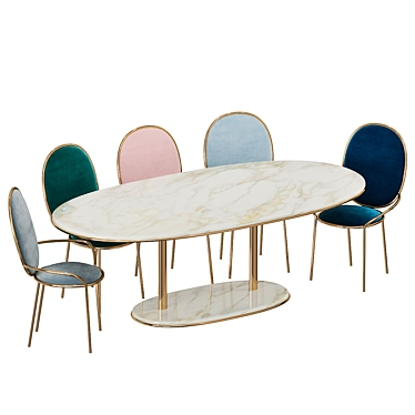 Modern Stay Dining Table: Sleek Design & Spacious 3D model image 1 