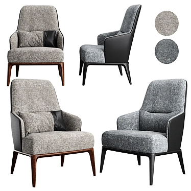 Compact Armchair - 670x650xH950 3D model image 1 