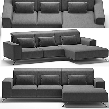 Luxury UVW Unwrapped 3D Sofa 3D model image 1 