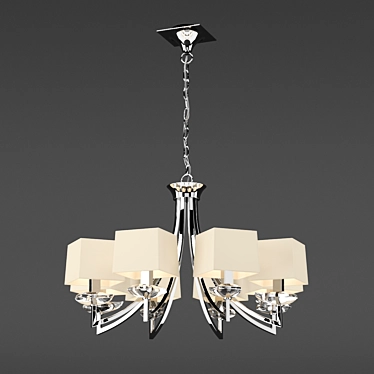 AKIRA Chandelier: Elegant Om-inspired Lighting 3D model image 1 