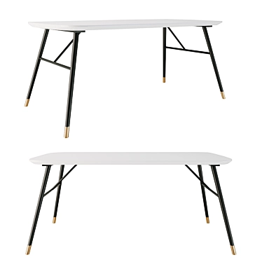 Tamati High-Tech Dining Table 3D model image 1 