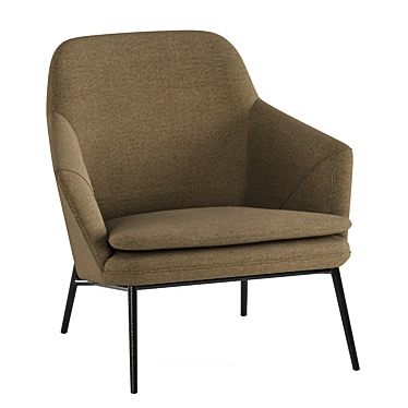Contemporary Single Armchair: Sleek and Stylish 3D model image 1 